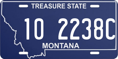 MT license plate 102238C