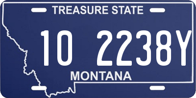 MT license plate 102238Y