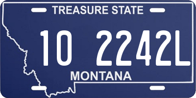 MT license plate 102242L