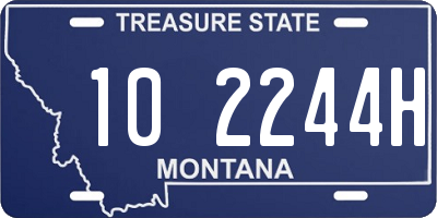 MT license plate 102244H