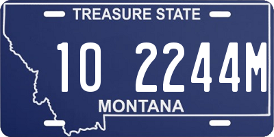 MT license plate 102244M