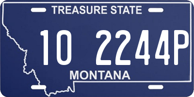 MT license plate 102244P