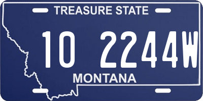 MT license plate 102244W