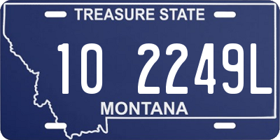 MT license plate 102249L