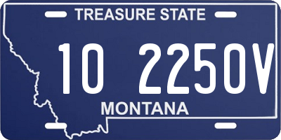 MT license plate 102250V