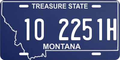 MT license plate 102251H