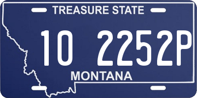 MT license plate 102252P