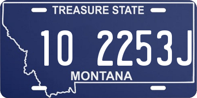 MT license plate 102253J