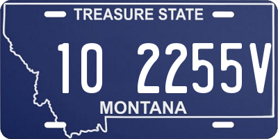 MT license plate 102255V