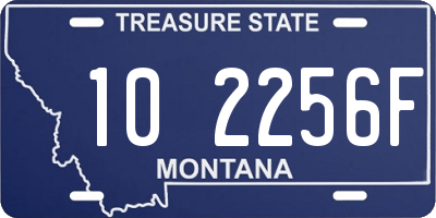 MT license plate 102256F