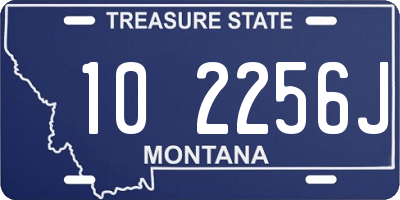 MT license plate 102256J