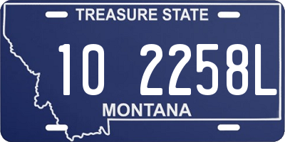 MT license plate 102258L