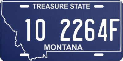 MT license plate 102264F