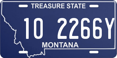 MT license plate 102266Y