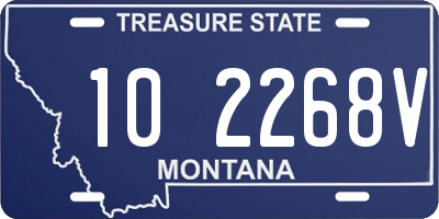 MT license plate 102268V