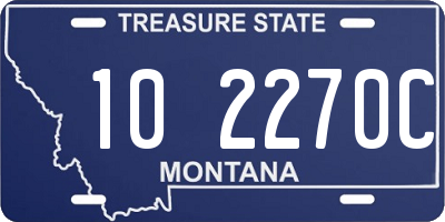 MT license plate 102270C