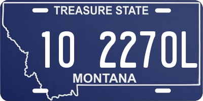 MT license plate 102270L