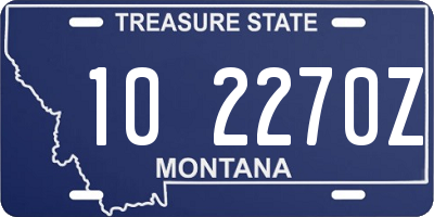 MT license plate 102270Z