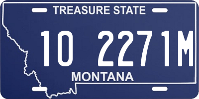 MT license plate 102271M