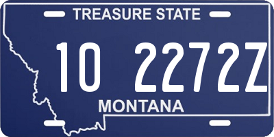 MT license plate 102272Z