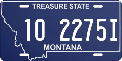 MT license plate 102275I