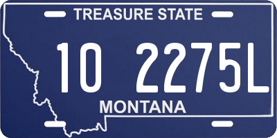 MT license plate 102275L