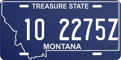 MT license plate 102275Z