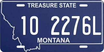 MT license plate 102276L