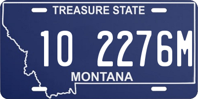 MT license plate 102276M