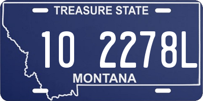 MT license plate 102278L