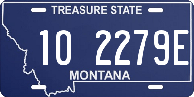 MT license plate 102279E