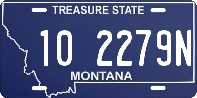 MT license plate 102279N