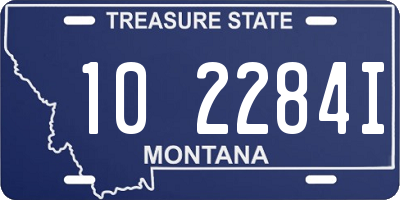 MT license plate 102284I