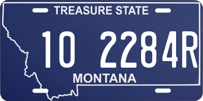 MT license plate 102284R