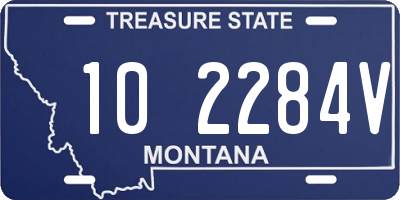 MT license plate 102284V