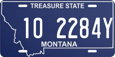 MT license plate 102284Y