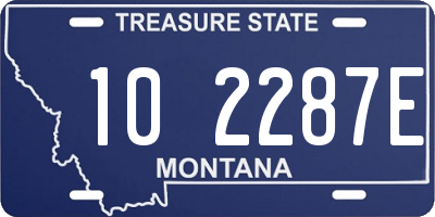 MT license plate 102287E