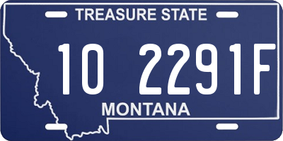 MT license plate 102291F