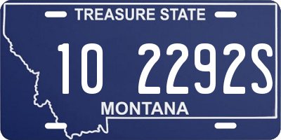 MT license plate 102292S