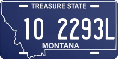 MT license plate 102293L