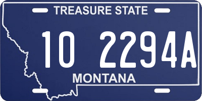 MT license plate 102294A