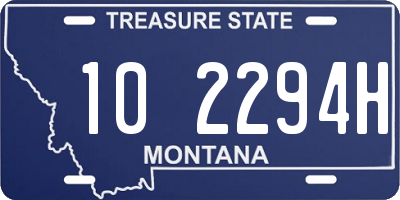 MT license plate 102294H