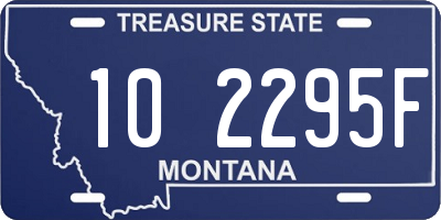 MT license plate 102295F