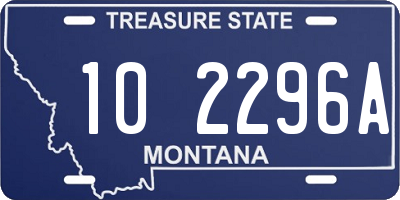 MT license plate 102296A