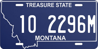 MT license plate 102296M