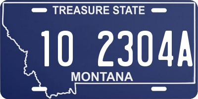 MT license plate 102304A