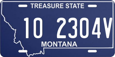 MT license plate 102304V