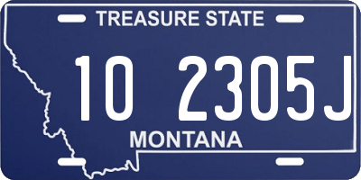 MT license plate 102305J