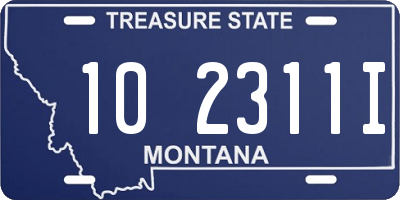 MT license plate 102311I