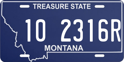 MT license plate 102316R